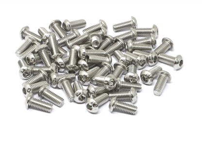 iexcell 50 Pcs M6 x 20mm Thread Pitch 1 mm Stainless Steel 304 Hex Socket Button Head Cap Screws Bolts Kit