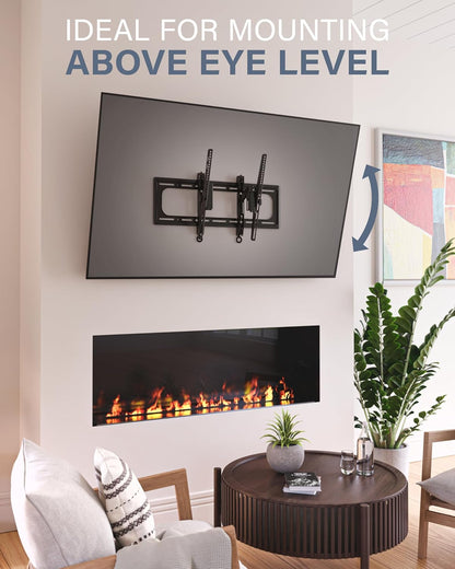 SANUS Advanced Tilt Premium Universal TV Wall Mount for 46” to 90” Flat-Panel TVs - Low Profile, Smooth Extension & Easy to Install - Model VLT6-B1