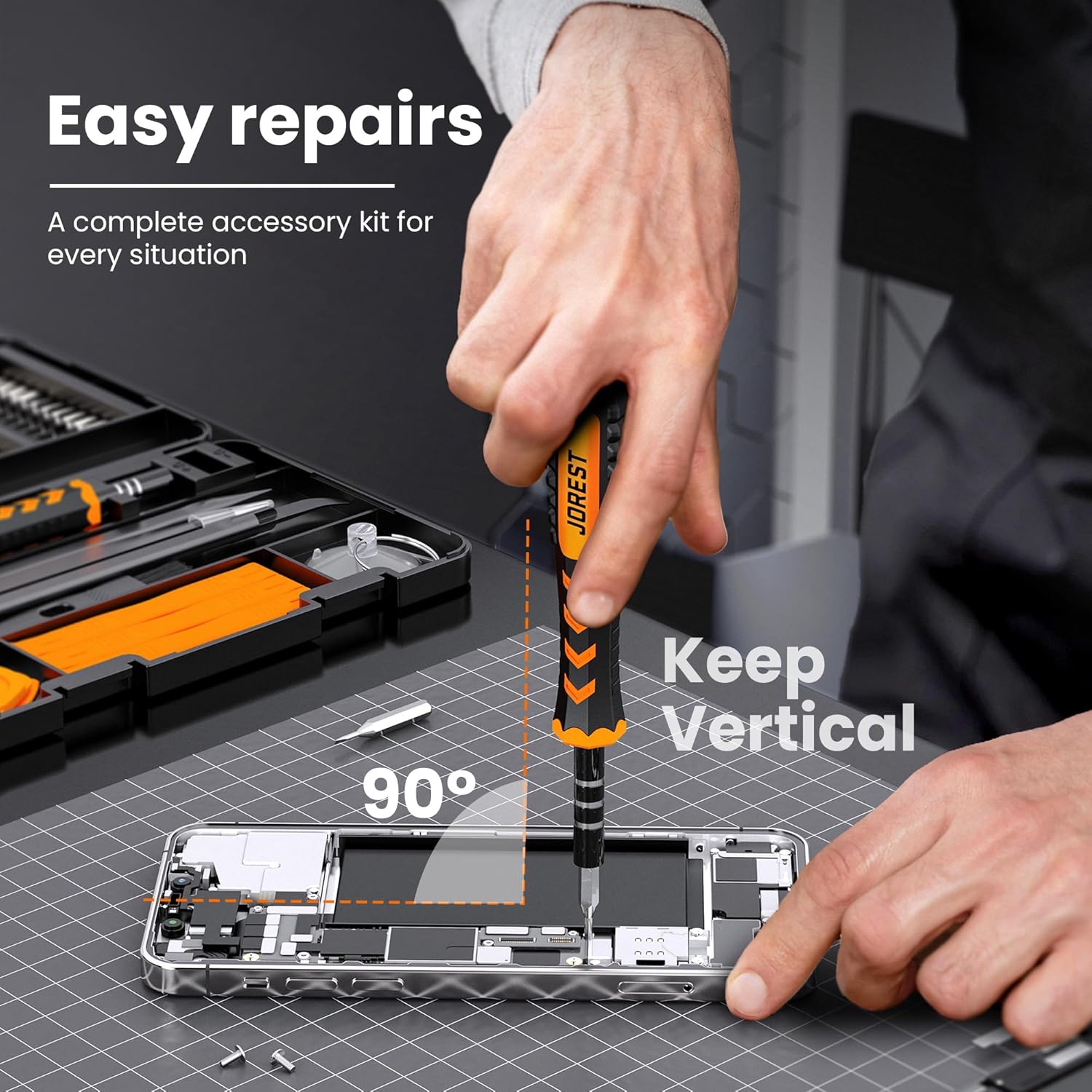 JOREST 59-in-1 Precision Screwdriver Set with Magnetic Torx Bits – Mini Electronics Repair Tool Kit - PuriLite