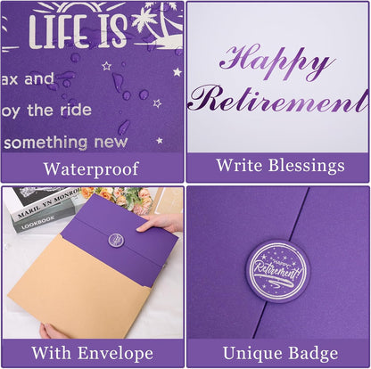 Roetyce Retirement Party Decorations, Funny Retirement Guest Book Alternative, Hapyy Retirement Decorations, Best Retirement Gifts for Women Men, Retirement Signature Board Book, Jumbo Retirement Card