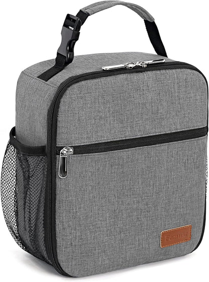 Lunch Box for Men Women Adults Small Lunch Bag for Office Work Picnic - Reusable Portable Lunchbox, Black