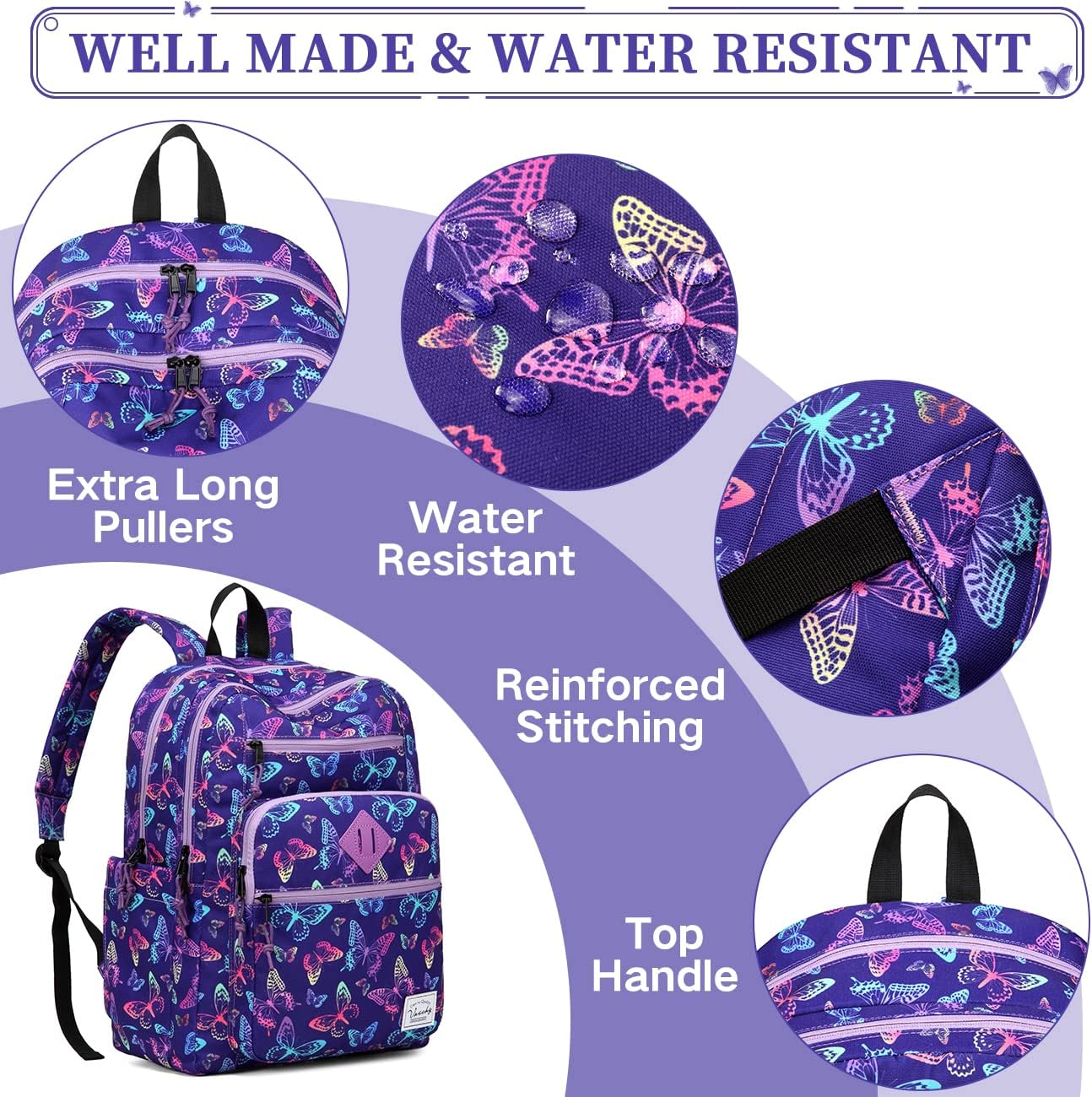 School Backpack for Men Women,Vaschy Lightweight School Bag Bookbag Casual Daypack for High School/College/Teens/Travel/Work