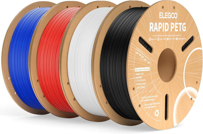 ELEGOO Rapid PETG Filament 1.75mm Black 1KG, 3D Printer Filament Max 600 mm/s High Speed Printing, Dimensional Accuracy +/- 0.02 mm Fit Most FDM Printer 1kg Cardboard Spool