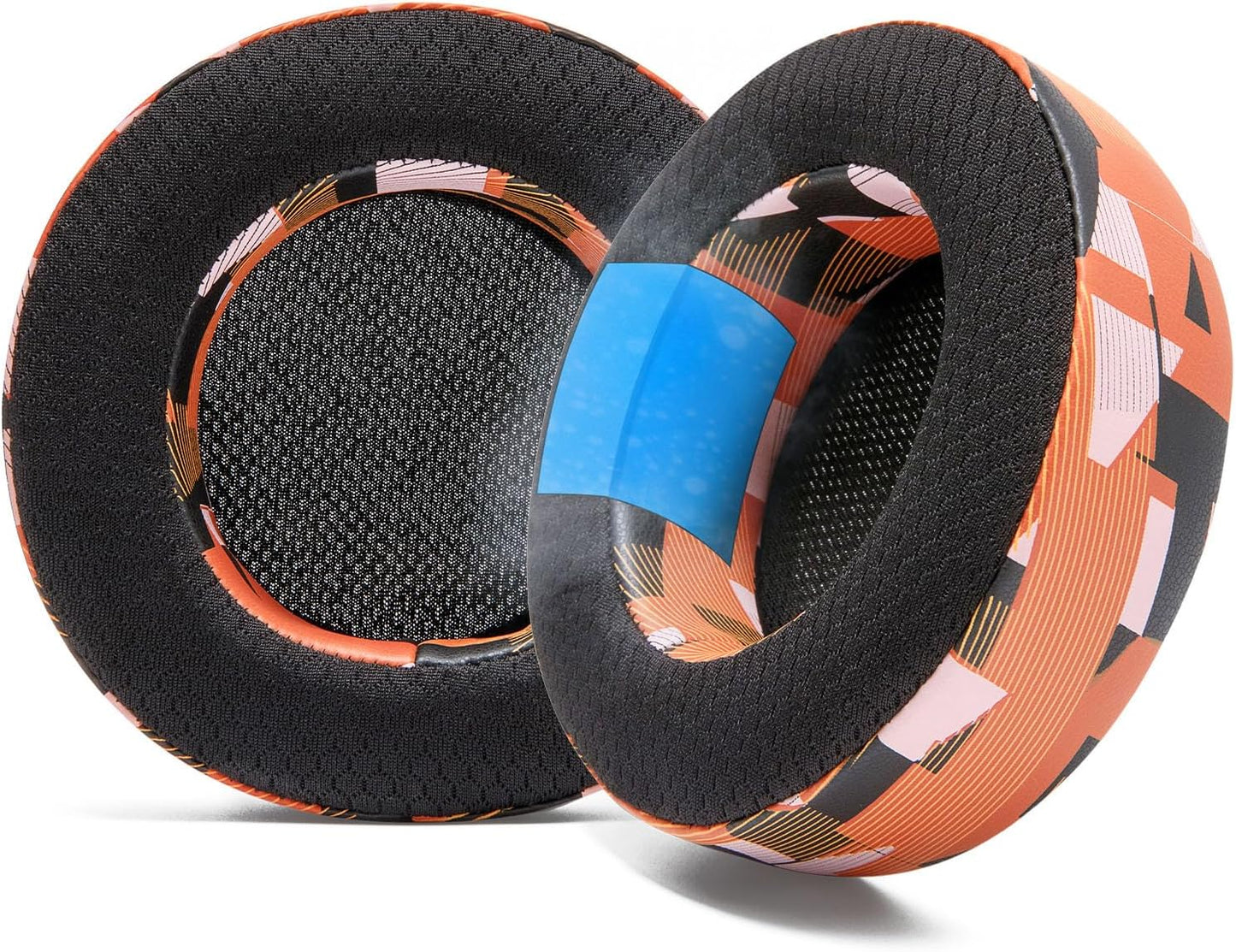 WC Freeze Virtuoso - Hybrid Fabric Cooling Gel Replacement Earpads for Corsair Virtuoso Gaming Headset, Made by Wicked Cushions, Improved Durability, Thickness and Sound Isolation |90s Black