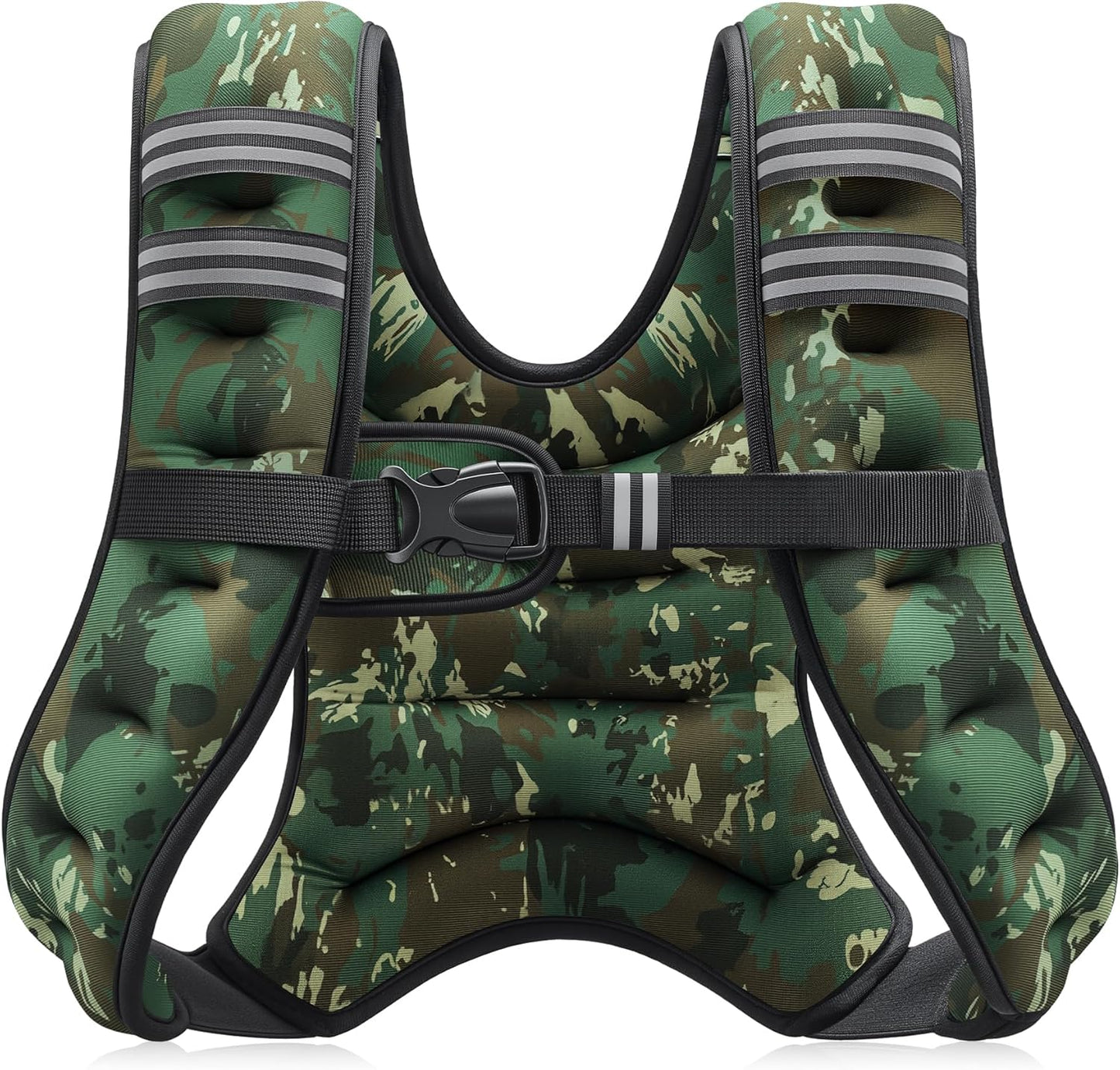 ZELUS Weighted Vest, 6lb/8lb/12lb/16lb/20lb/25lb/30lb Weight Vest with Reflective Stripe for Workout, Strength Training, Running, Fitness, Muscle Building, Weight Loss, Weightlifting