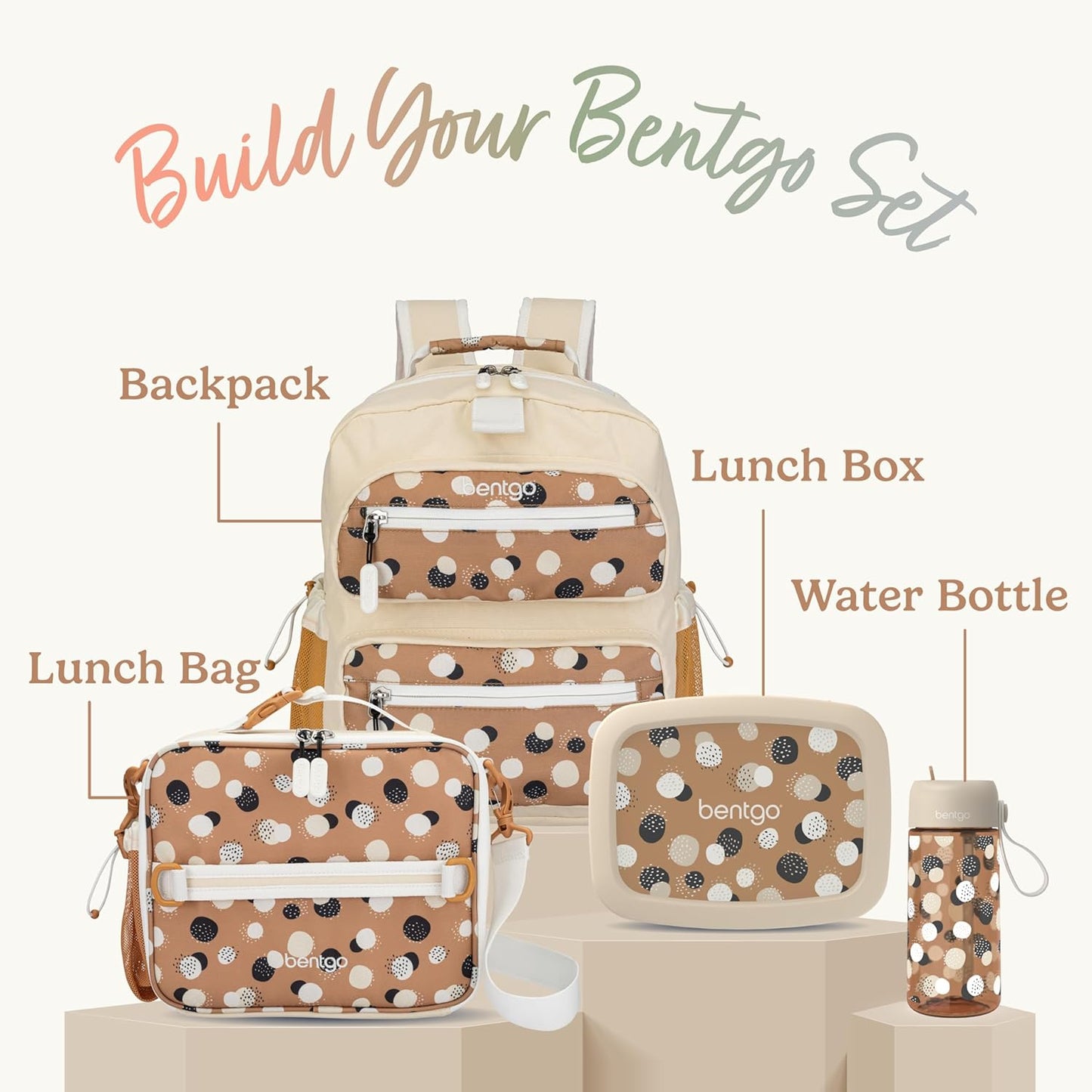 Bentgo Kids 5-Compartment Leak-Proof Bento-Style Lunch Box (Whimsy & Wonder Collection) - Ideal for Ages 3-7, Drop-Proof & Durable, Dishwasher Safe, & PFAS & BPA-Free Materials (Checker Gradient)