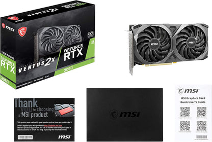 MSI Gaming GeForce RTX 3060 12GB 15 Gbps GDRR6 192-Bit HDMI/DP PCIe 4 Torx Twin Fan Ampere OC Graphics Card (RTX 3060 Ventus 2X 12G OC)