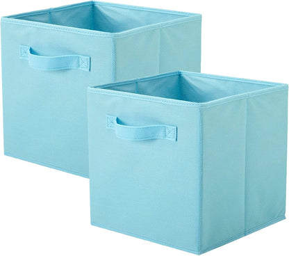 ShellKingdom Storage Bins, Foldable Fabric Storage Cubes And Cloth Organizer Drawer For Closet And Toys, 6 Pack (Lavender+Light Blue+Pink)