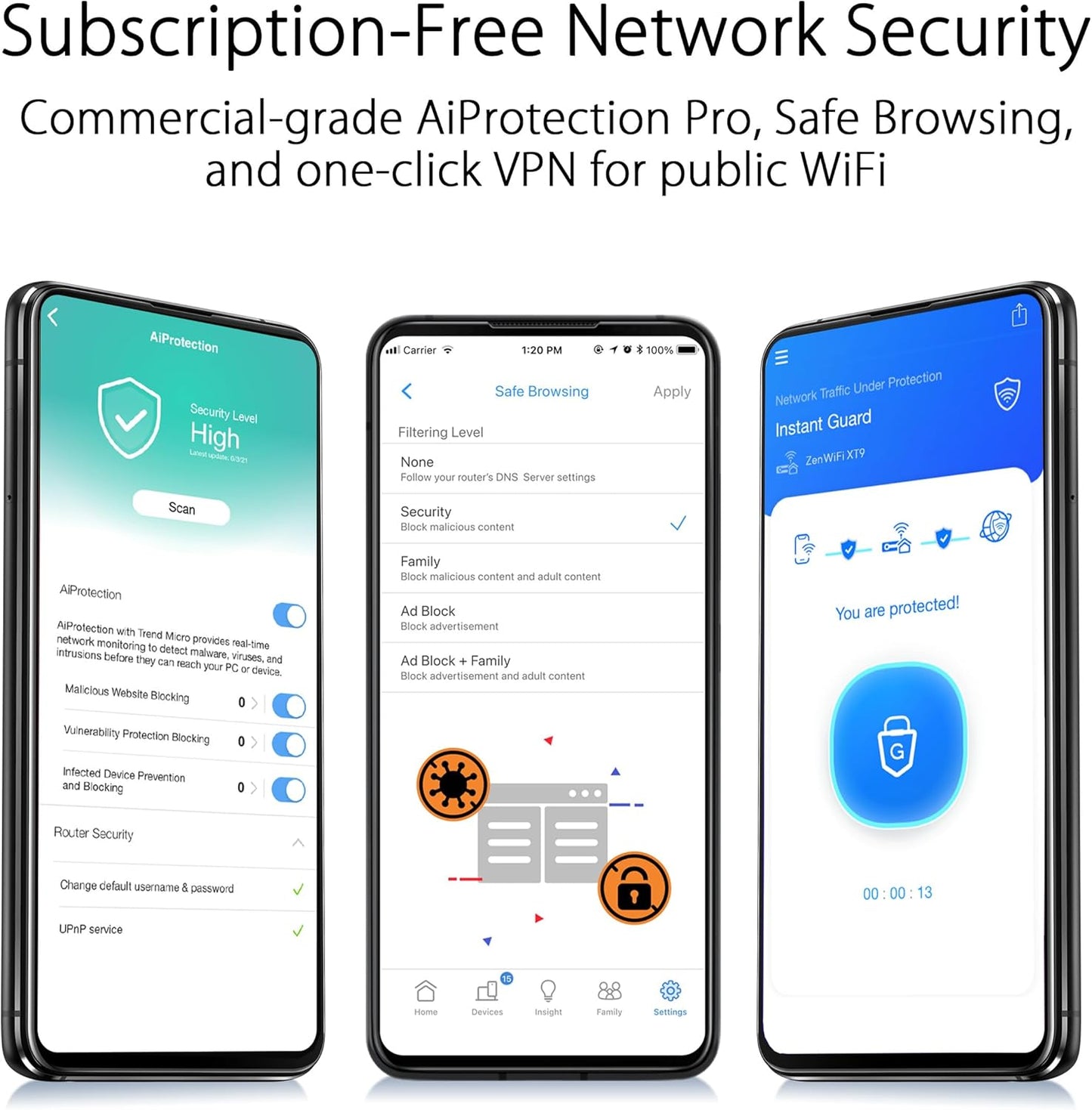ASUS ZenWiFi Whole-Home Tri-band Mesh WiFi 6E System (ET9 2PK), Coverage up to 5,500 sq.ft, 7800Mbps, new 6GHz band, AiMesh, Lifetime Free Internet Security, Parental Control, EasySetup, Instant Guard