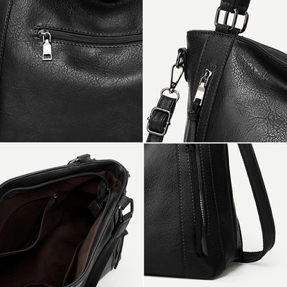 Hobo Bags for Women Handbags Purse Ladies Boho Shoulder Bag Crossbody Purses PU Leather Brown 2PCS