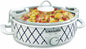 Crockpot 2.5-Quart Mini Casserole Crock Slow Cooker, White/Blue