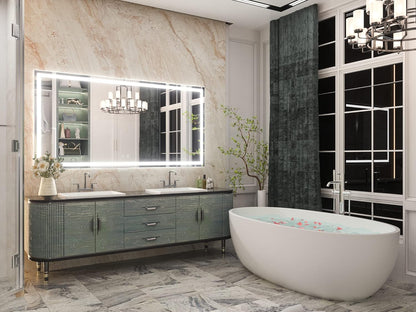 TETOTE 36 x 28 Bathroom LED Mirror Bedroom LED Mirror Fashion Style Vanity Makeup Mirror Dimmable Anti-Fog Wall Mounted Birthday Gift Housewarming Gift Wedding Gift