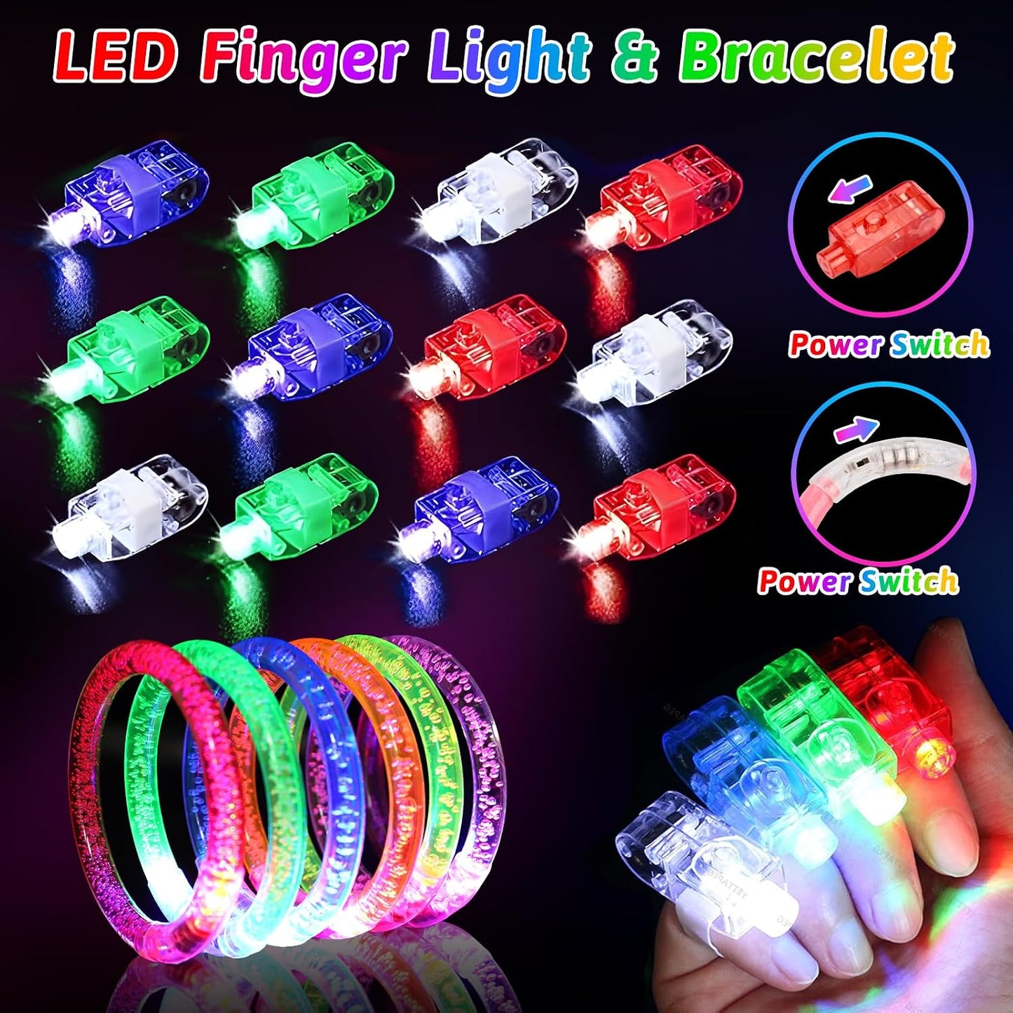 156Pcs Glow In The Dark Party Supplies for Kids/Adults, Light Up Accessories LED Bracelet Necklaces Glasses Headband Glow Sticks Bulk Party Pack Neon Disco Birthday Pool Summer Party Decorations