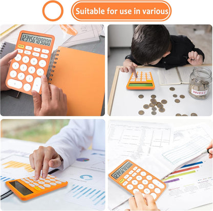 VEWINGL Mechanical Switch Calculator, 12 Digit Large LCD Display and Buttons, Great for Everyday Life and Basic Office Work, with Battery