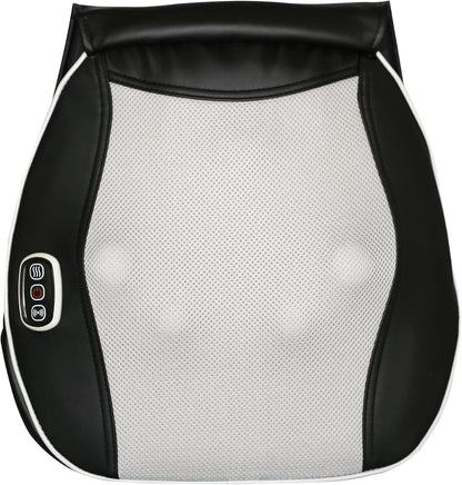Shiatsu Massage Pad with Heat for Back and Foot Chair or Car Portable Shiatsu massage pad with soothing heat, deep kneading nodes, and car adapter for dual back and foot use