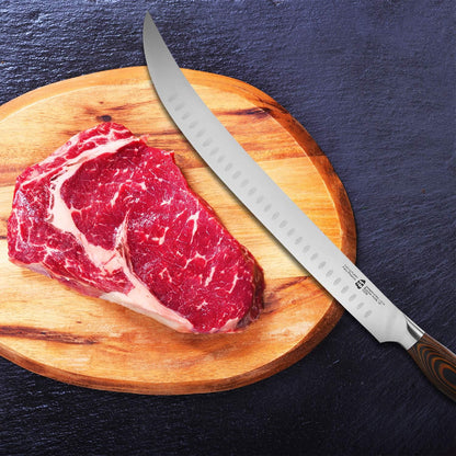 TUO Boning Knife - Razor Sharp Fillet Knife - High Carbon German Stainless Steel Kitchen Cutlery - Pakkawood Handle - Luxurious Gift Box Included - 7 inch - Fiery Phoenix Series