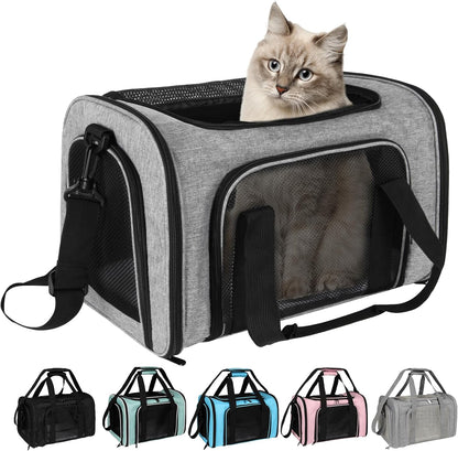 Top tasta Dog Cat Carrier Pet Carriers for Small Medium Large Cats Dogs Carrier Soft Sided Small Puppy Dog Carrier Portable Foldable Airline Approved Dog Cat Travel Carrier Grey Medium