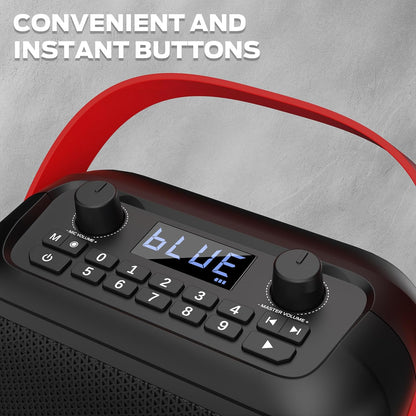 Monster MFS 1 Portable Bluetooth Speaker, 40W Bluetooth Speaker Wireless, Outdoor Speakers with Handle, 12H Playtime, Supports TF Card, AUX, USB for Outdoor Indoor