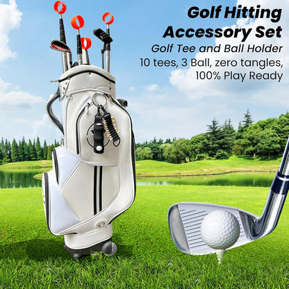 BAPOTH Golf Club Cleaner, Non-Leaking Stretchable Golf Brush with Golf Towel (60 * 40cm), Strong Bristles Brush Can Hold 5 oz Water, Essentials Golf Accessories Gifts for Men Women