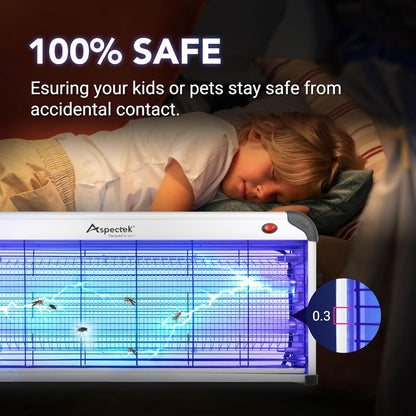 ASPECTEK 40W Insect Fly Killer - Indoor Use,Effective Against Flies, Moths, Mosquitos, Cockroaches, Wasps, Beetles and Bugs