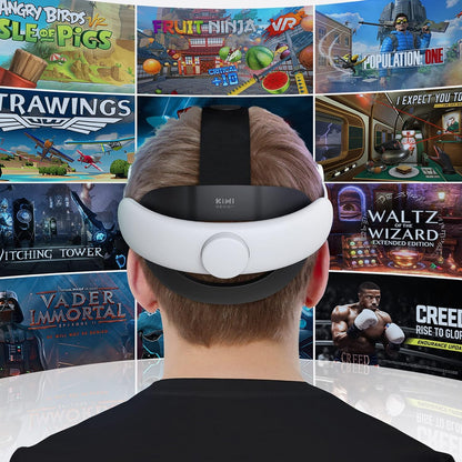 KIWI design Comfort Head Strap Compatible with Quest 2 Elite Strap for Enhanced Support Release Face Pressure