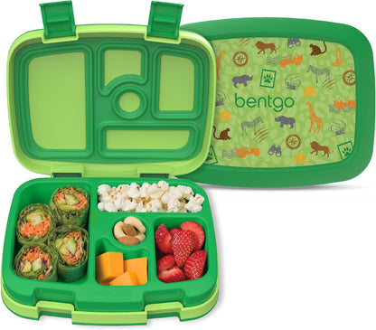 Bentgo Kids Prints (Unicorn) - Leak-Proof, 5-Compartment Bento-Style Kids Lunch Box - Ideal Portion Sizes for Ages 3 to 7 - BPA-Free and Food-Safe Materials