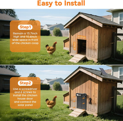 Large Automatic Chicken Coop Door Solar Powered