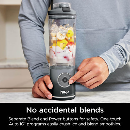 Portable Cordless Blender | 22 oz Twist-Off Cup, Auto-IQ Programs and Ice-Crushing Power