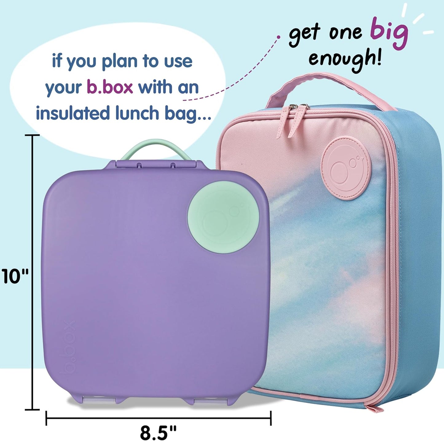 b.box 5-Compartment bento Style Lunch Box for Kids, Toddlers, Childrens, BPA-Free Food Storage Container with Cooler Pack, ON-The-GO Food Box with Handles Included Custom Divider, Lemon Twist