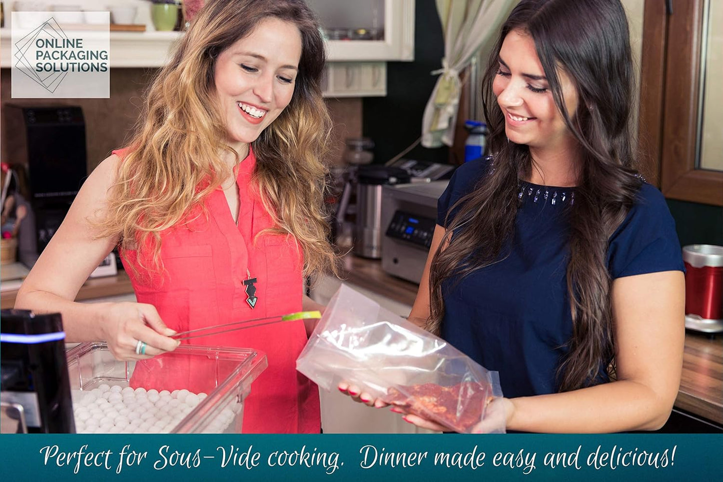 Online Packaging Solutions Vacuum Chamber Pouches | 3 Mil Clear Food Storage Bags for Vacuum Sealing