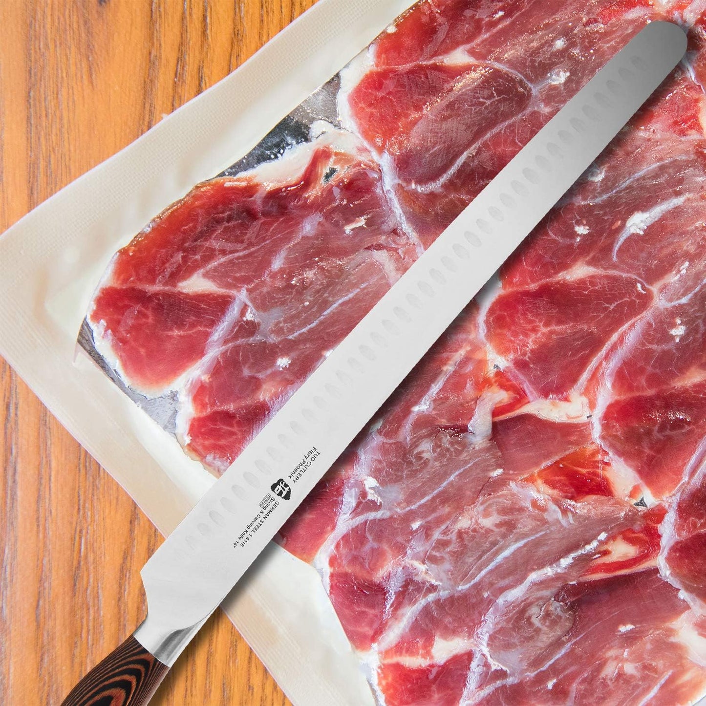 TUO Boning Knife - Razor Sharp Fillet Knife - High Carbon German Stainless Steel Kitchen Cutlery - Pakkawood Handle - Luxurious Gift Box Included - 7 inch - Fiery Phoenix Series