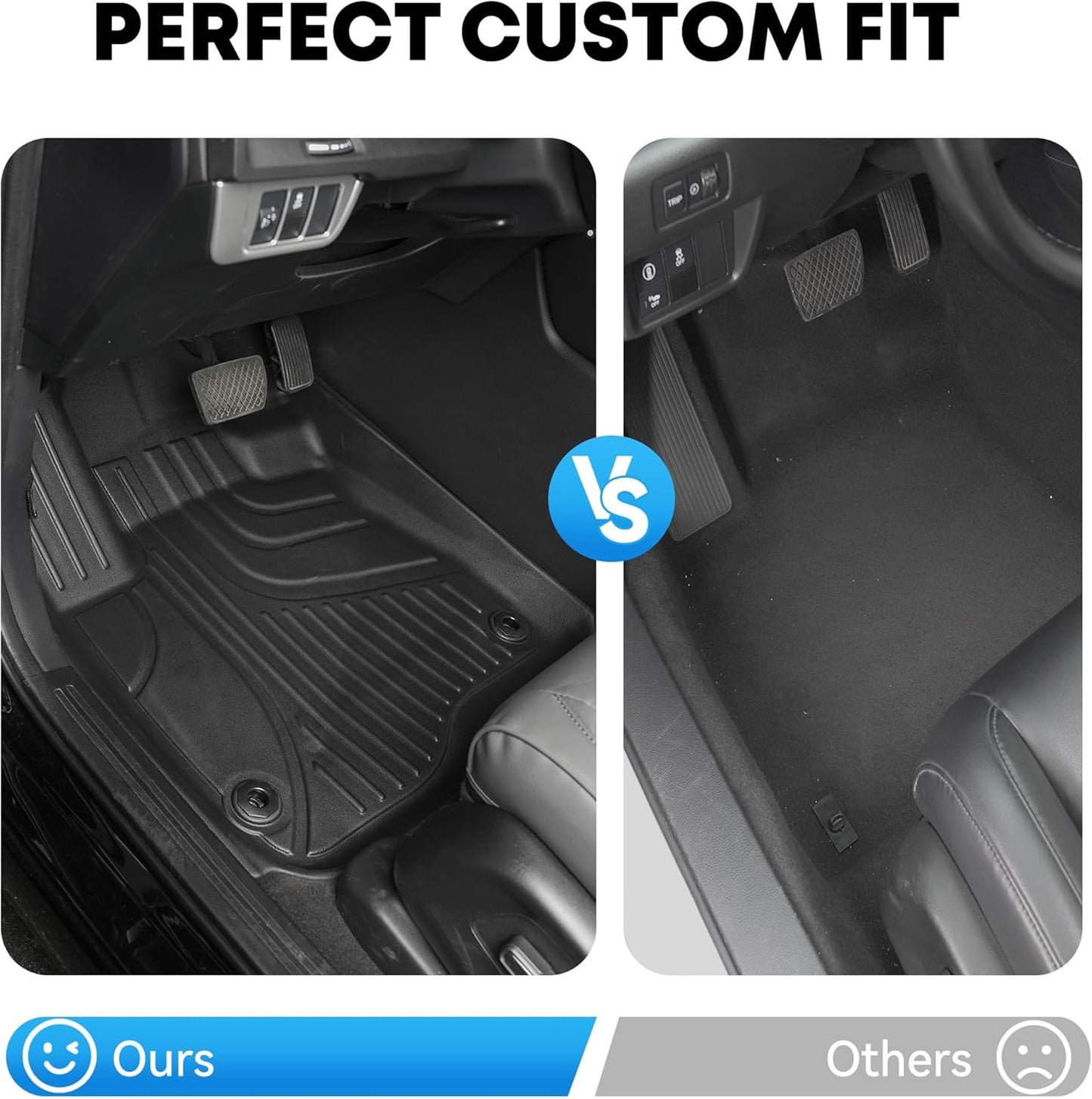 AOMSAZTO Floor Mats & Trunk Mat for 2024 2025 Chevy Equinox EV (Non Fuel),TPE All Weather Protection 2 Rows Car Floor Liners with Cargo Liner for Chevrolet Equinox EV (Non Fuel)