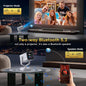 【Built in Apps】 1080P Mini Smart Projector with WiFi and Bluetooth, 270° Adjustable Movie Projector, Portable Mini Projector for Phone, Android System, Electric Focus, Auto Keystone, 50% Zoom