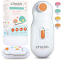 Cherish Baby Care Award-Winning Electric Nail File Baby (0-12 Months) - WIth Automatic Safety Stop, Storage Case and 4 Filing Pads, Baby Grooming Kit Newborn, Newborn Essentials & Baby Must Haves