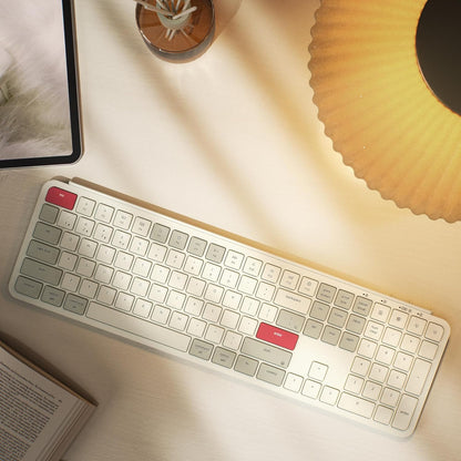 Keychron B6 Pro Quiet Key Full Size Ultra-Slim Wireless Keyboard, ZMK Programmable Bluetooth 5.1/2.4 GHz/Wired with Ultra-Long Battery Life Low Profile for Mac Win Linux System - Space Gray