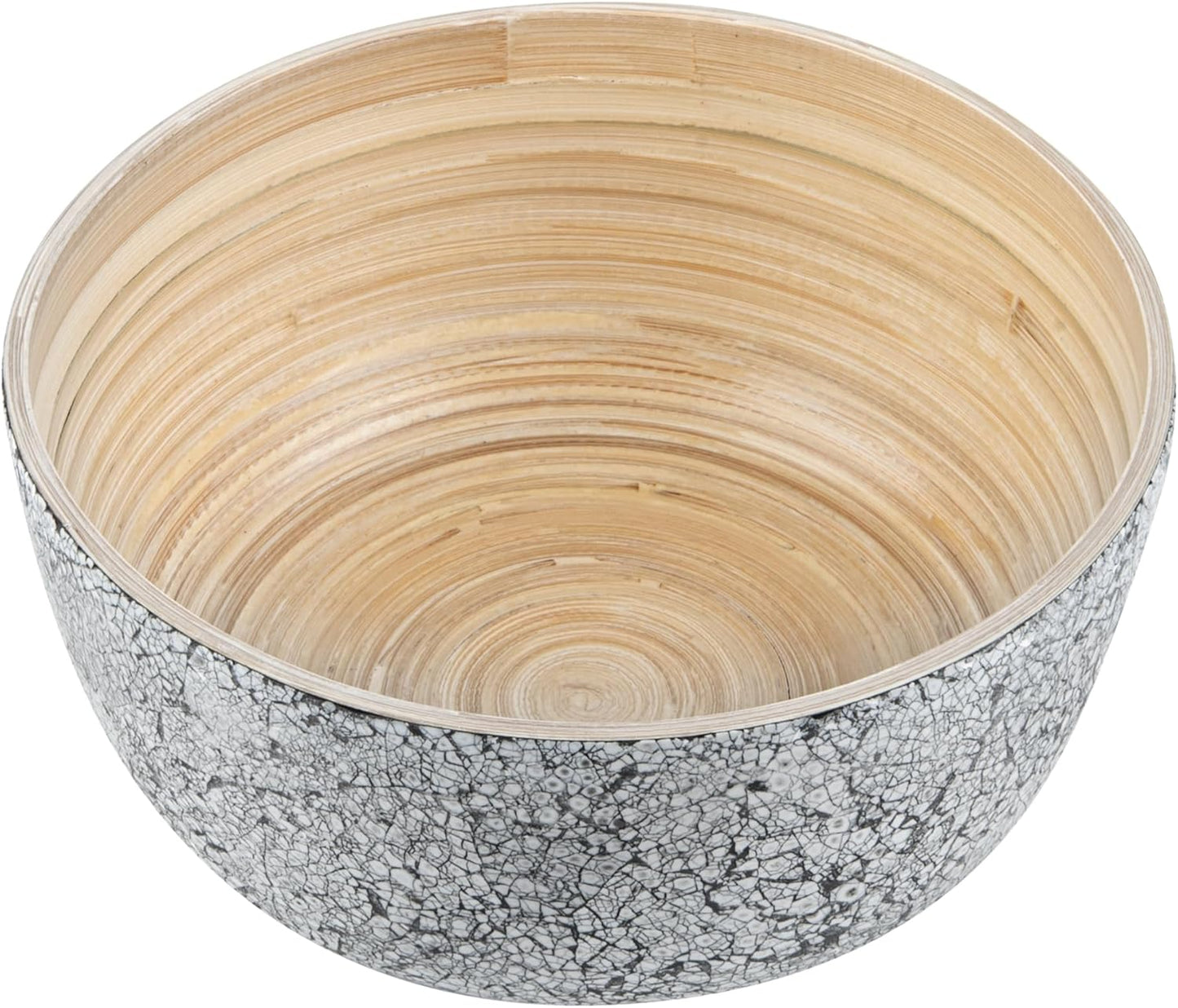 Restaurantware-Bambuddha 15 Ounce Small Salad Bowl, 1 Heavy-Duty Round Salad Bowl - Sustainable, Reusable, Black Bamboo Serving Dish, for Serving Salads, Fruits, and Appetizers