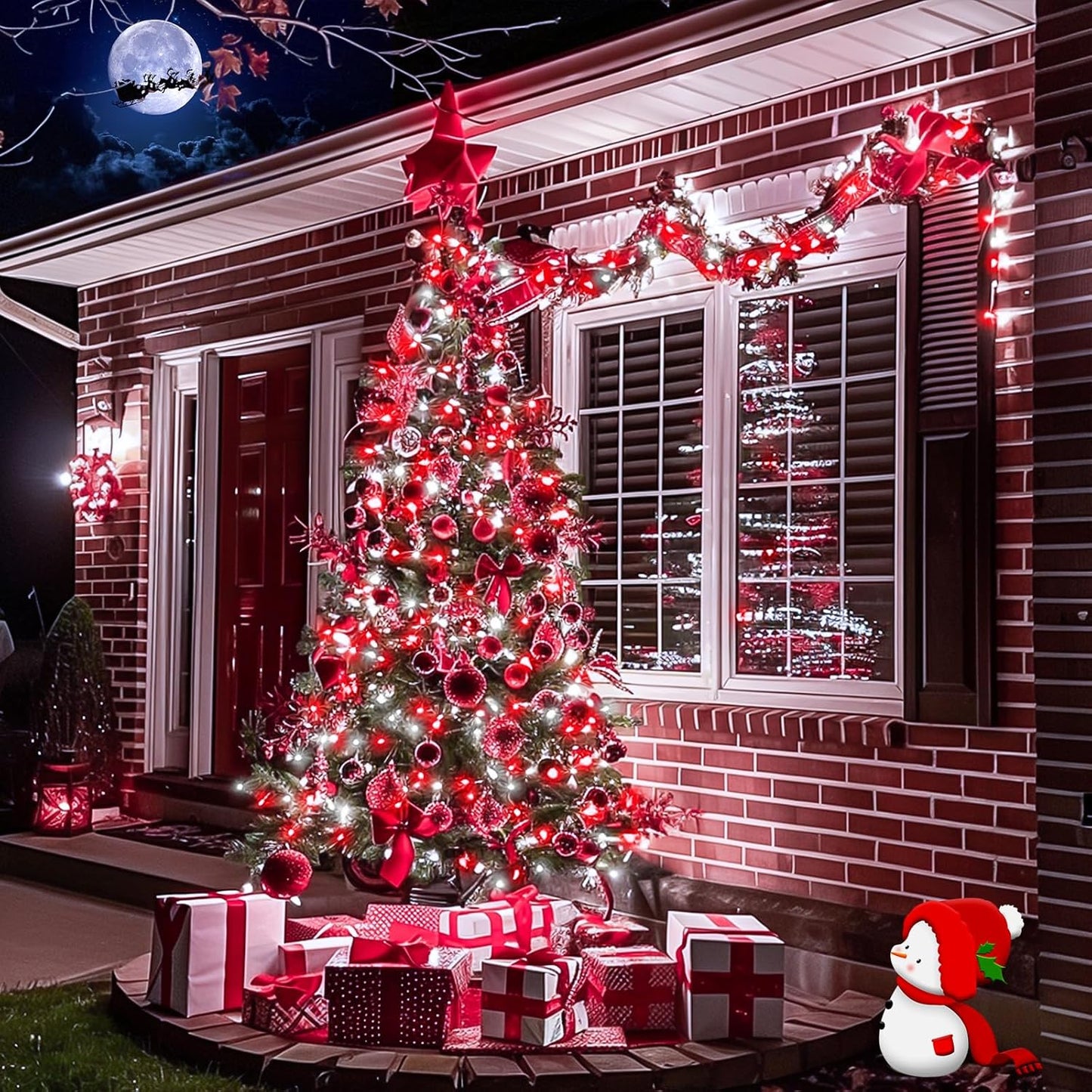 Solar Halloween Decoration Lights, JMEXSUSS 2 Pack 33FT 100 LED Orange and Purple Halloween String Lights, Halloween Lights with 8 Modes for Halloween Tree Yard Outdoor Spooky Party Garden Decorations