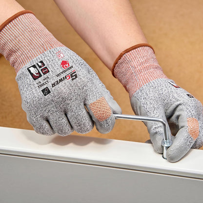 Schwer 12 Pairs A2 Cut Resistant Work Gloves, Ultra Durable, LT3062