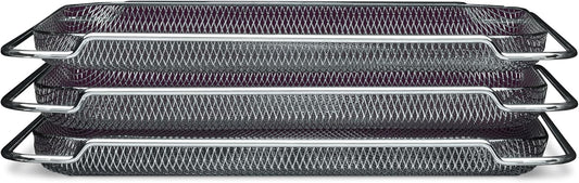 Breville Air Fry/Dehydrate Mesh Baskets Cook multiple batches with this set of 3 stainless steel baskets | For Smart Oven Air Fryer Pro BOV900 and BOV950