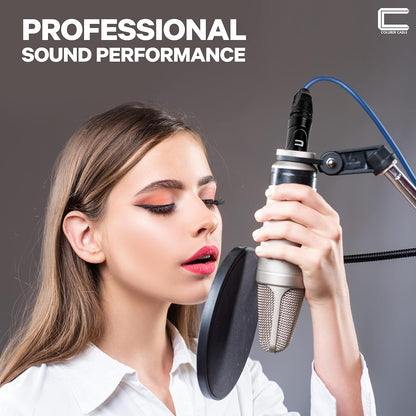 Balanced XLR Cable Male to Female - 6 Feet Pink - Pro 3-Pin Microphone Connector for Powered Speakers, Audio Interface or Mixer for Live Performance & Recording