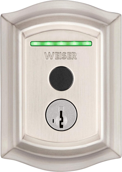 Weiser Halo Matte Black WiFi Smart Lock, Keyless Entry Door Lock, Touchscreen Keypad Door Lock, Amazon Alexa & Google Assistant/Google Home Compatible, Deadbolt Lock, Smart Locks for Entry Door