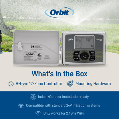 Orbit B-hyve 12-Zone Smart Sprinkler Controller | Indoor & Outdoor Wi-Fi Irrigation Timer with App Control
