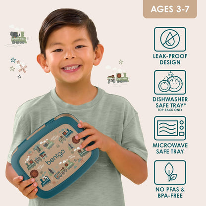 Bentgo Kids Prints (Unicorn) - Leak-Proof, 5-Compartment Bento-Style Kids Lunch Box - Ideal Portion Sizes for Ages 3 to 7 - BPA-Free and Food-Safe Materials