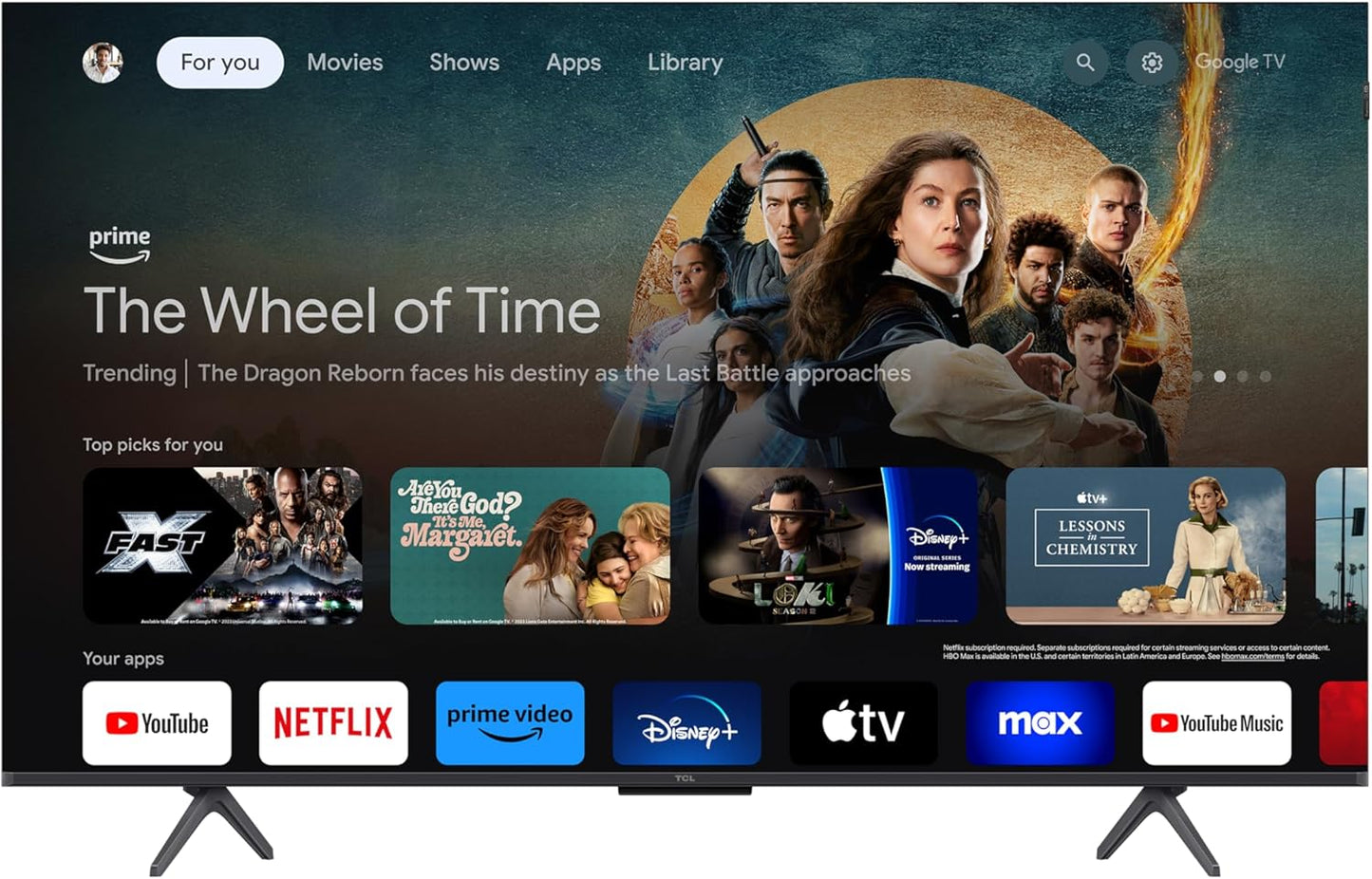 TCL 65-Inch Q65 QLED 4K UHD Smart TV with Google TV (65Q651G-CA, 2024 Model) Dolby Vision, Dolby Atmos, HDR Pro+, Game Accelerator Enhanced Gaming, Voice Remote, Works with Alexa, Streaming Television