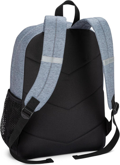 Roots Kids Lightweight Backpack — Made from 100% Recycled Fabrics with Rain Flap, Bottle Pocket, Reflective Accent, and Back Padding — 22.5 litres, Pink & Purple