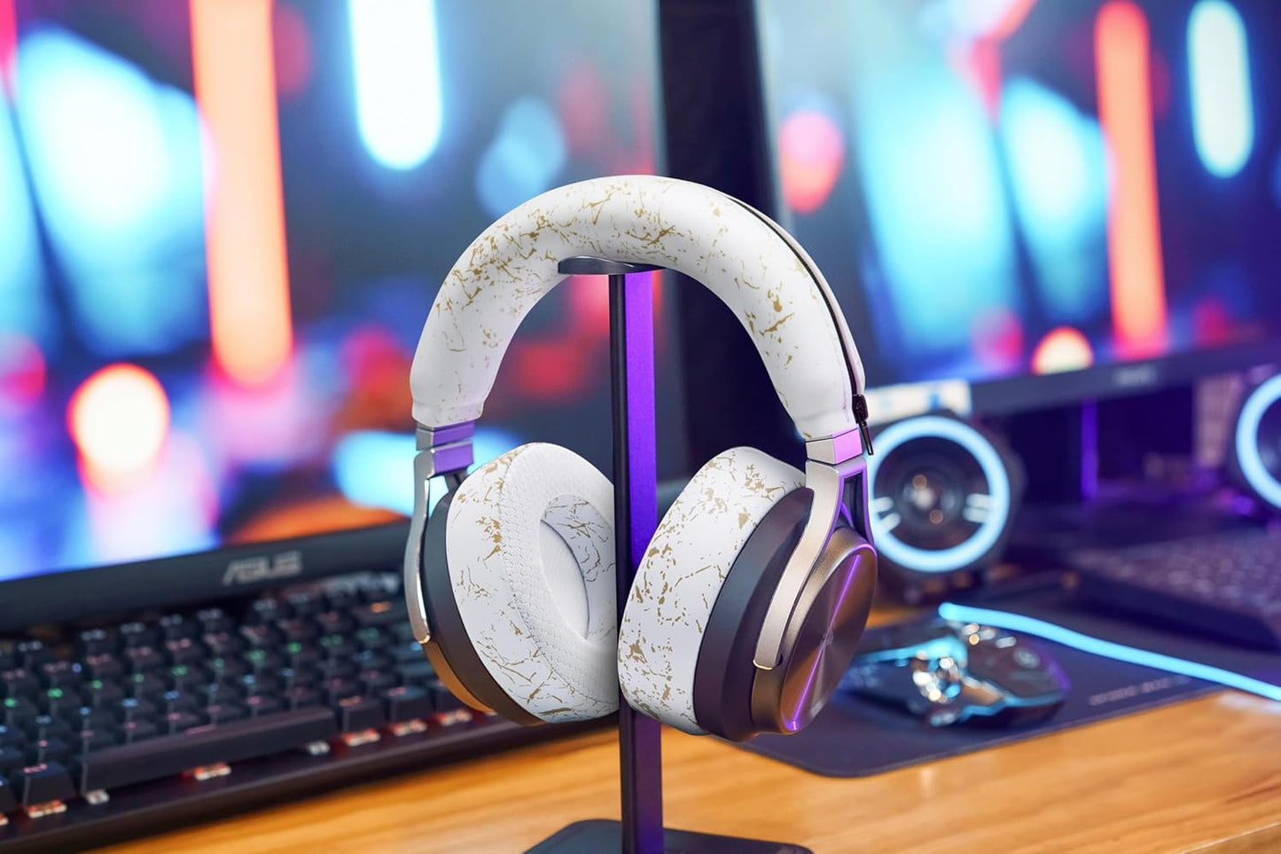 WC BandZ Virtuoso V2 - Silicone Headband Cover for Corsair Virtuoso Headphones by Wicked Cushions | Machine Washable, No More Flaking Leather | for Virtuoso Wireless, XT, and SE | 90's Black