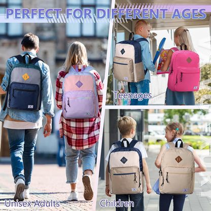 School Backpack for Kids,Lightweight Water Resistant Work Travel Backpack for Women Men Teens VONXURY