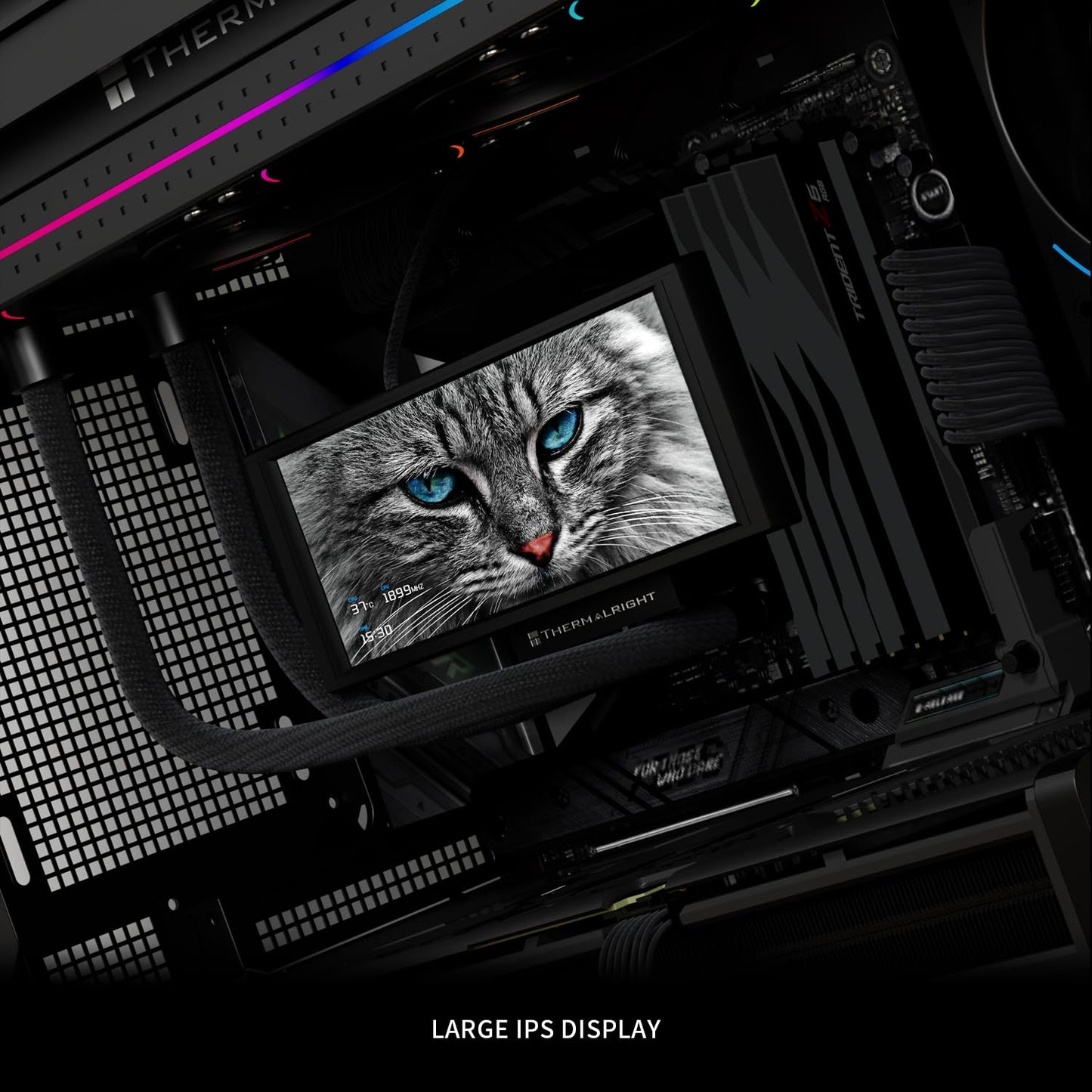 Thermalright Trofeo Vision 360 ARGB AIO CPU Liquid Cooler – 6.86” IPS Magnetic LCD, 360mm Radiator, AM5 / AM4 / LGA 1851 / 1700