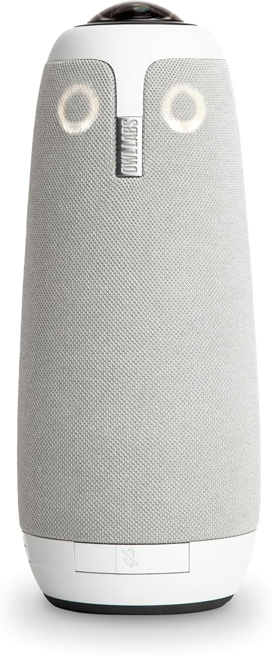 Owl Labs Meeting Owl 3-360-Degree 1080p HD Conference Room Camera - AI-Driven Auto Speaker-Tracking - 18-Foot Mic Pickup Radius - Works with Zoom, Microsoft Teams, Google Meet - Plug & Play Setup