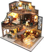 CUTEROOM DIY Miniature House Kit, Miniature House Kit, DIY Miniature Dollhouse Kit with Funiture LED Lights & Music Box-MC, Creative Room for Valentine's Day Gift Idea (M2132)
